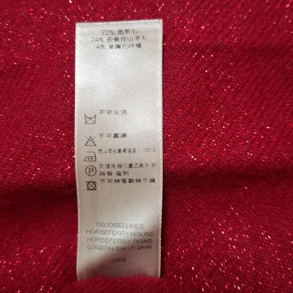 Auth Burberry - Red Wool Angora Scarf - Picture 5 of 5